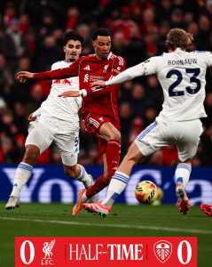Liverpool e Leeds empataram em Anfield