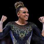Rebeca Andrade pratica salto inédito durante treino e impressiona; assista