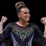 Rebeca Andrade pratica salto inédito durante treino e impressiona; assista