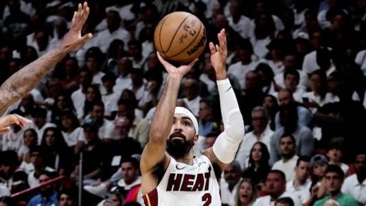 Gabe Vincent foi o cestinha na vitória do Heat sobre o Celtics