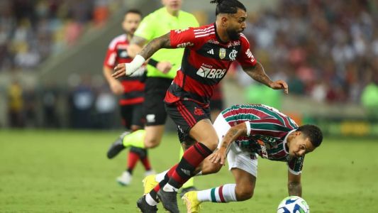 Gabigol em ação no Fla-Flu da Copa do Brasil