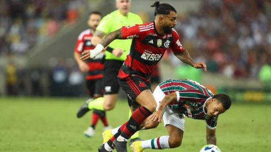 Gabigol em ação no Fla-Flu da Copa do Brasil