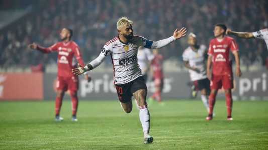 Gabigol fez o gol da vitória do Flamengo sobre o Ñublense, no Chile