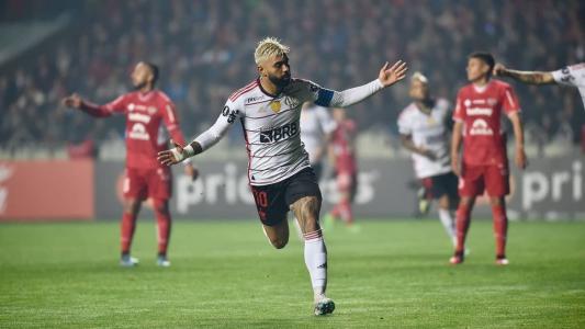 Gabigol fez o gol da vitória do Flamengo sobre o Ñublense, no Chile