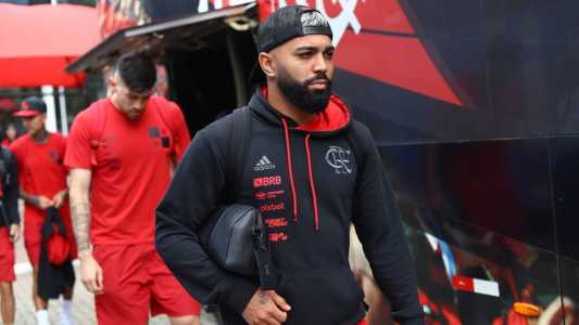 Gabigol na ida do Flamengo para São Paulo, para a disputa da final da Copa do Brasil