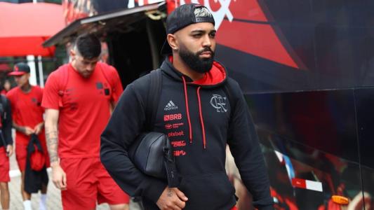Gabigol na ida do Flamengo para São Paulo, para a disputa da final da Copa do Brasil