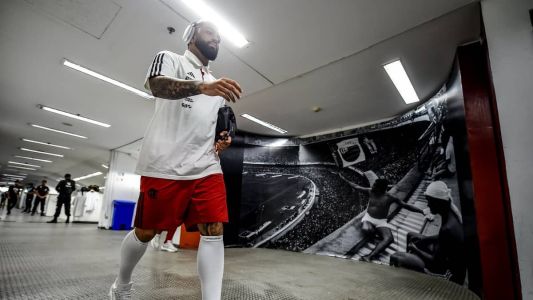 Gabigol no Maracanã, palco da derrota do Flamengo para o São Paulo