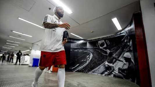 Gabigol no Maracanã, palco da derrota do Flamengo para o São Paulo
