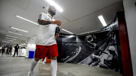 Gabigol no Maracanã, palco da derrota do Flamengo para o São Paulo