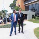Rodrigo Pacheco se reúne com Gabriel Azevedo na Câmara de BH