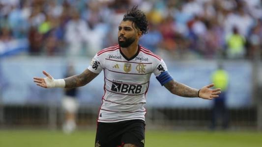 Gabriel Barbosa fez gol de pênalti na vitória do Flamengo sobre o Bahia, na Fonte Nova