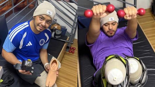 Gabriel de Faria Oliveira Carvalho, de 26 anos, tem realizado trabalhos de fisioterapia