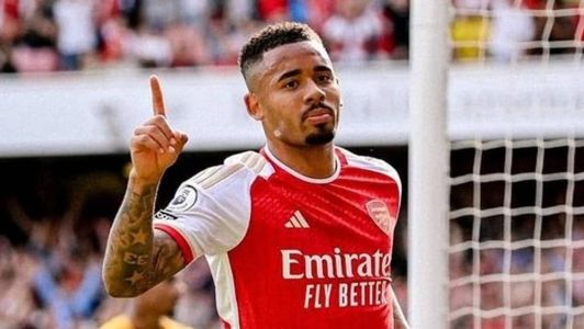 Gabriel Jesus, atacante do Arsenal, em partida pela Premier League