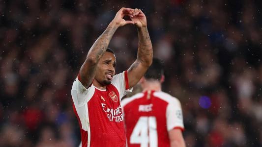 Gabriel Jesus marcou o terceiro gol do Arsenal