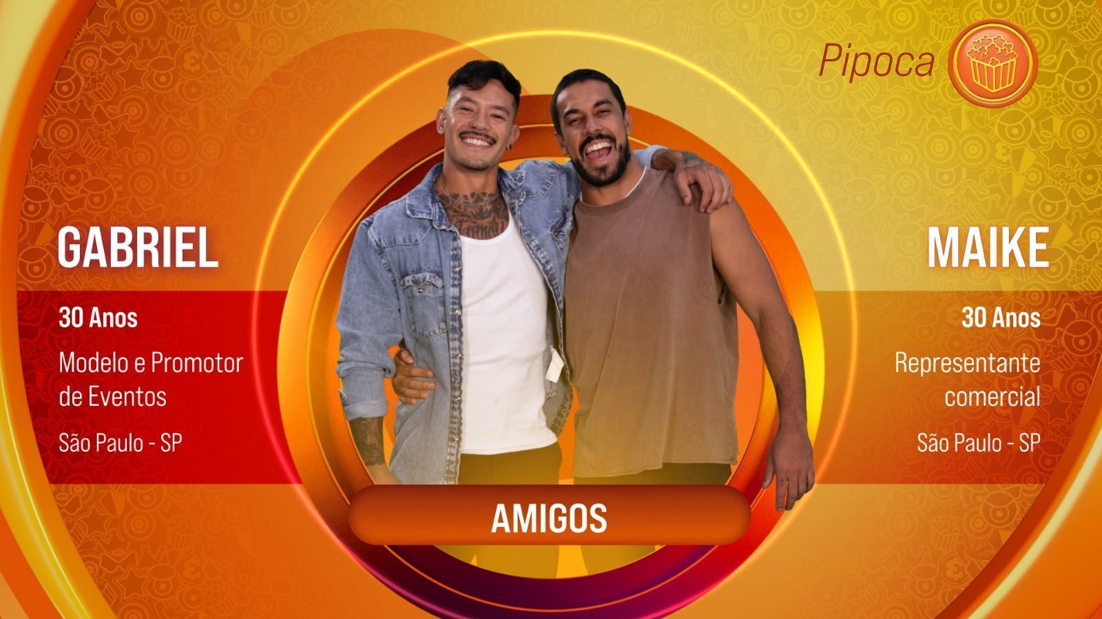 Gabriel e Maike são confirmados no BBB 25, conheça a dupla do grupo Pipoca