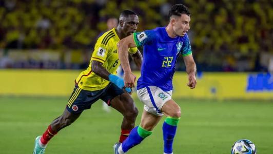 Gabriel Martinelli, autor do gol do Brasil na derrota de 2 a 1 para a Colômbia