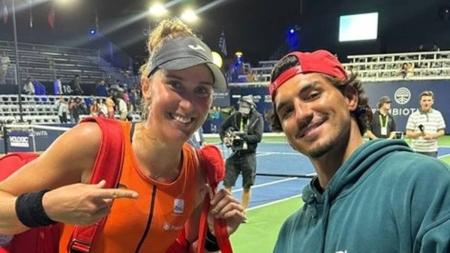 Gabriel Medina acompanhou vitória de Bia Haddad em San Diego