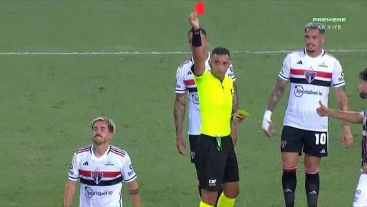 Gabriel Neves é expulso contra Fluminense e desfalca São Paulo