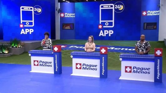 Gabriel Santana, Amanda e Cezar Black disputaram prova Bate-Volta após formação do paredão