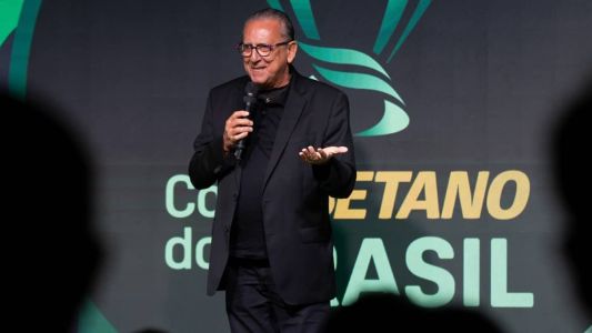 Galvão Bueno em sorteio da Copa do Brasil
