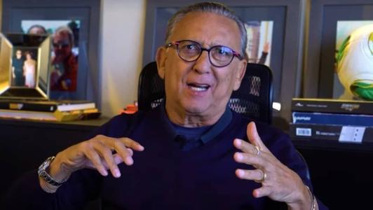 Galvão Bueno comentou episódios de jogo entre Coritiba e Cruzeiro