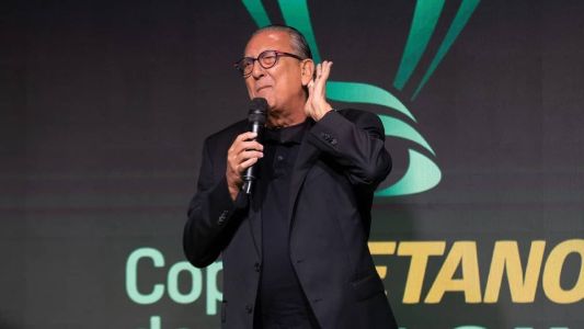 Galvão Bueno durante evento nesta terça-feira (2)