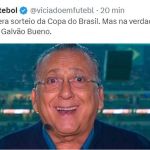 Galvão no sorteio da Copa do Brasil vira meme nas redes