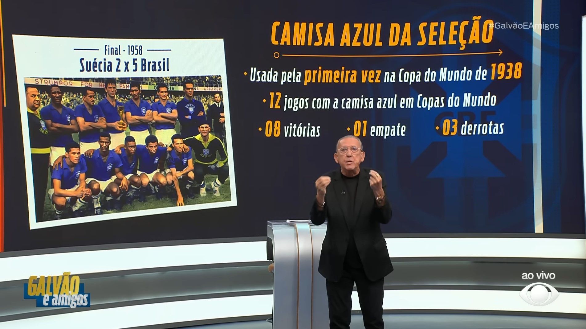 Galvão Bueno detona camisa vermelha do Brasil para Copa de 2026: 'Crime'