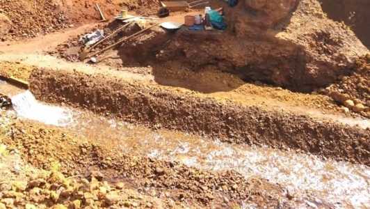 Garimpo ilegal desativado em Ouro Preto, em 2022