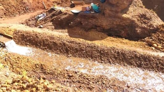 Garimpo ilegal desativado em Ouro Preto, em 2022