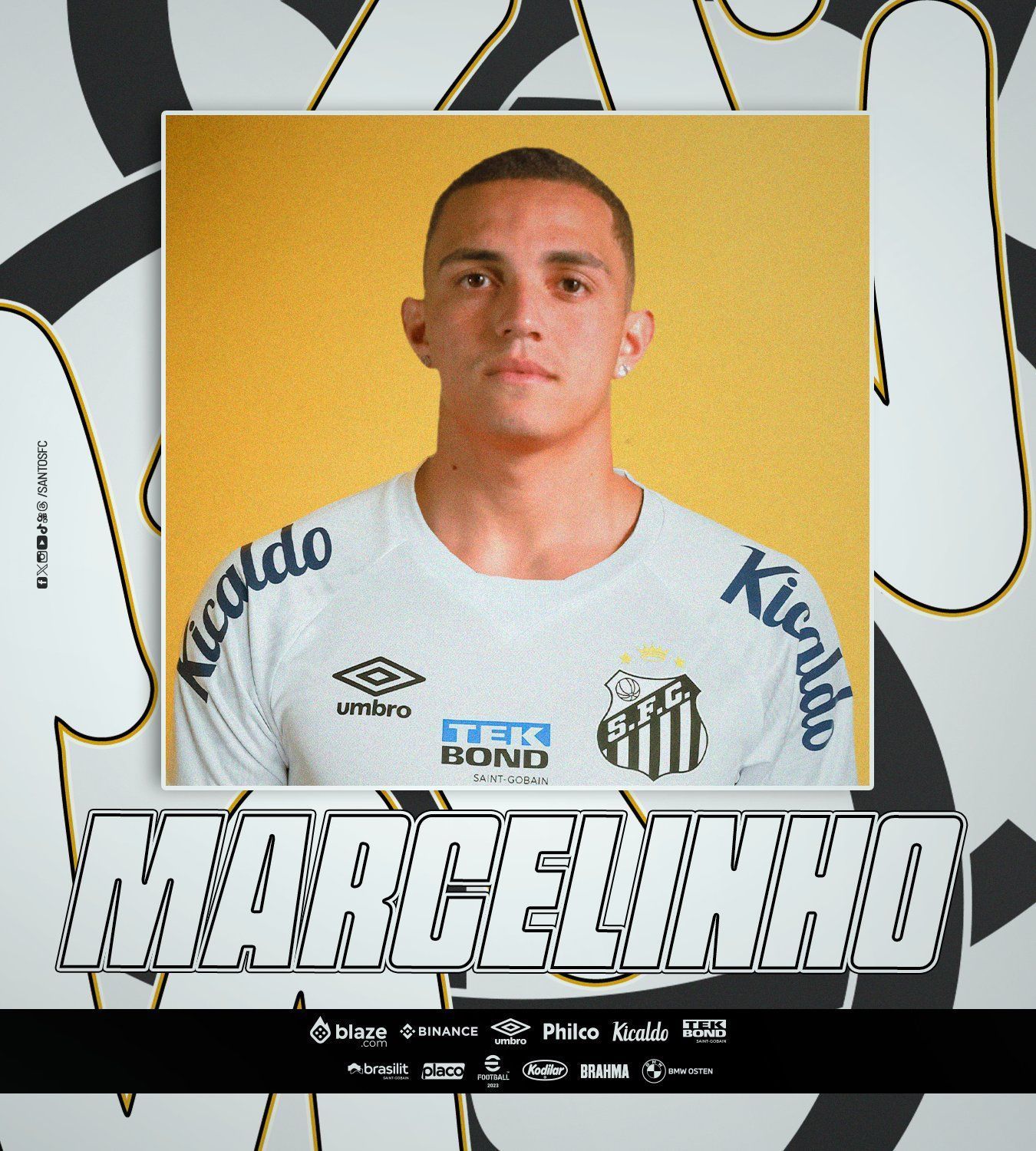 Santos anuncia a contratação do atacante Marcelinho