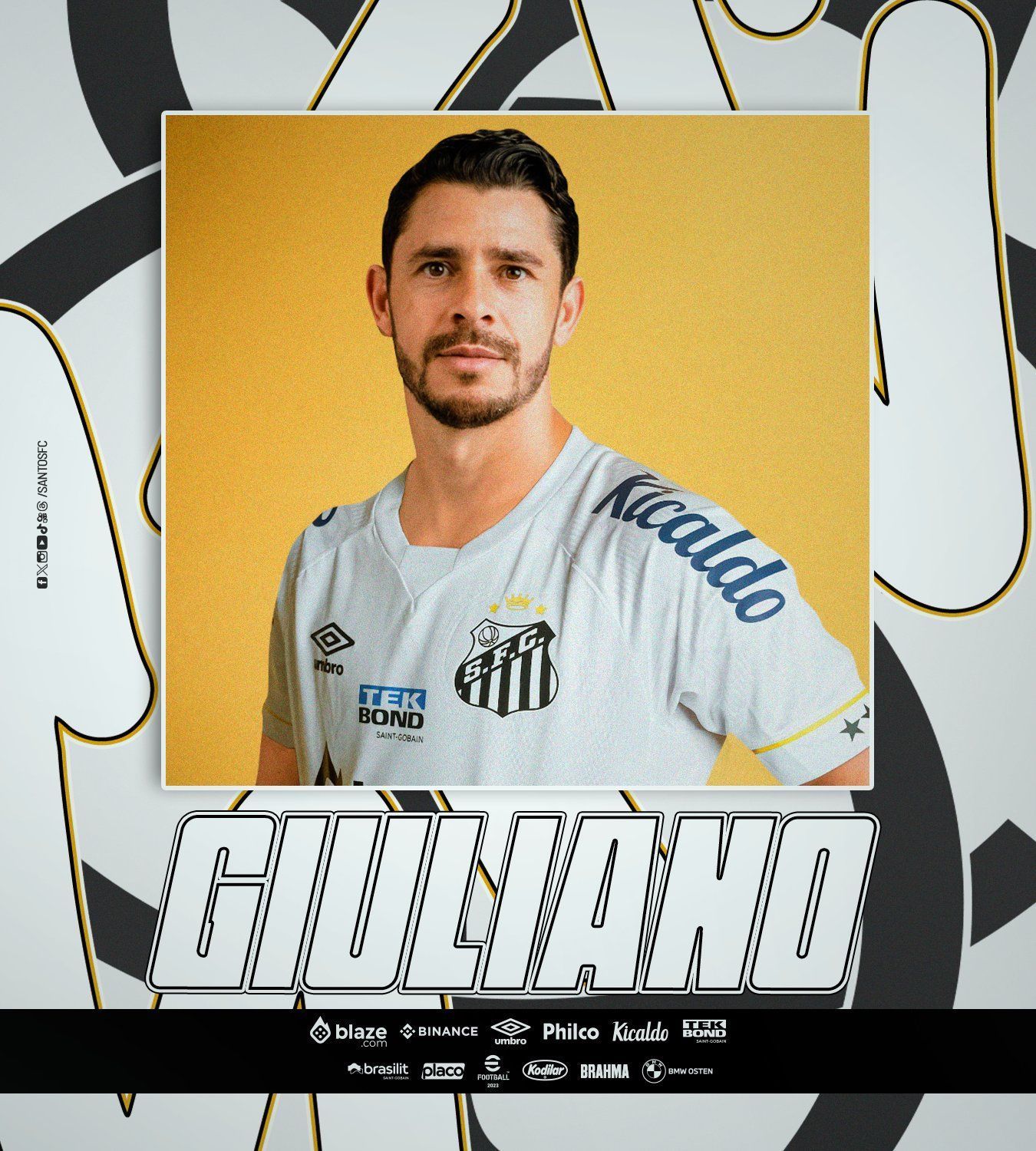 Santos anuncia contratação de Giuliano, ex-Corinthians