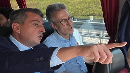 Gerente da INC S.P.A no Brasil, Nicola Trovato, levou governador Romeu Zema para conhecer estrada já administrada pela empresa italiana