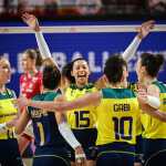 Vôlei: Brasil vence Polônia, mantém invencibilidade e assume liderança da VNL