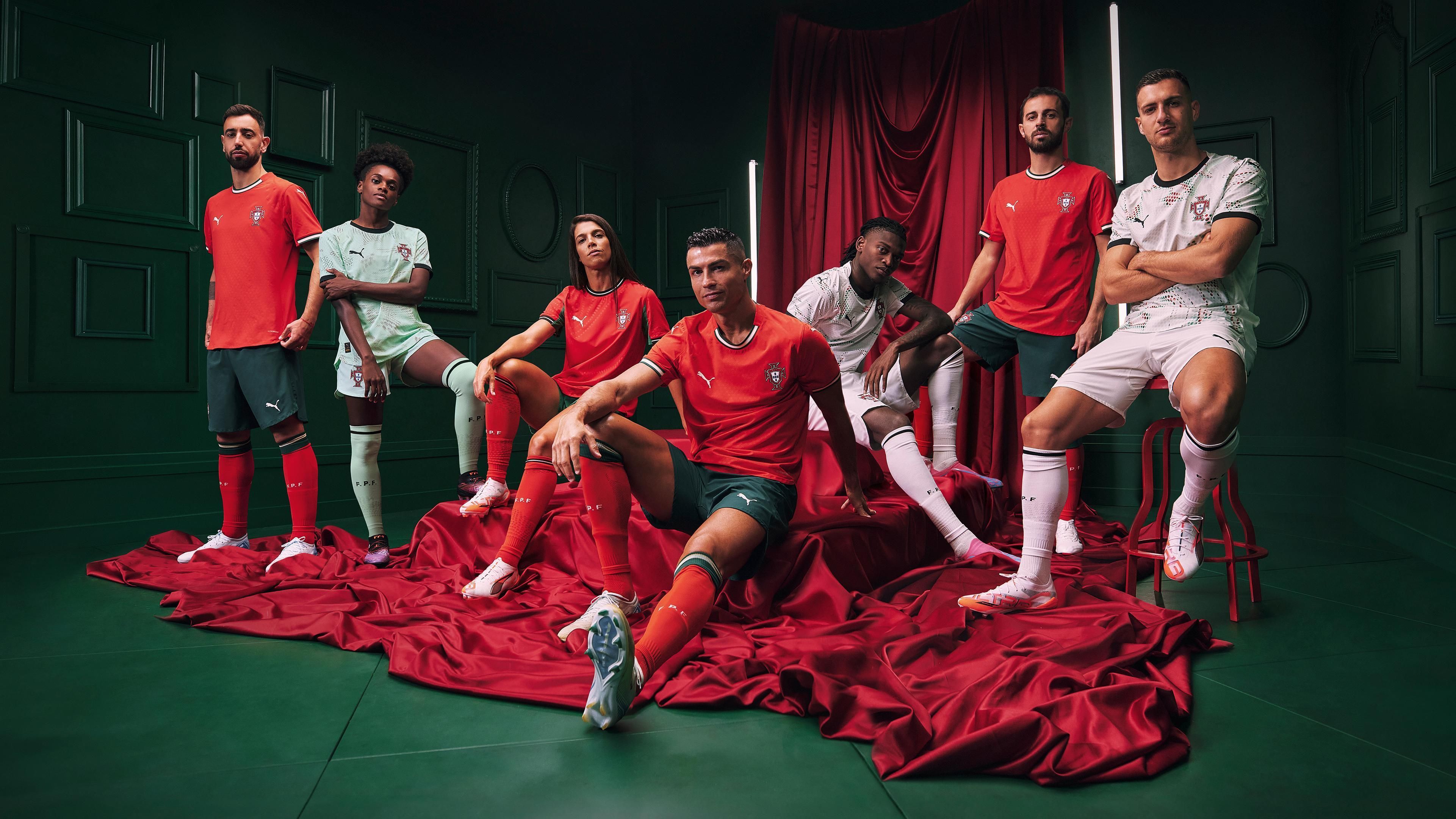 Com Cristiano Ronaldo de modelo, Seleção Portuguesa lança novo uniforme; veja fotos