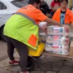 Temporais no RS: Inter recebe doações de alimentos no ginásio Gigantinho