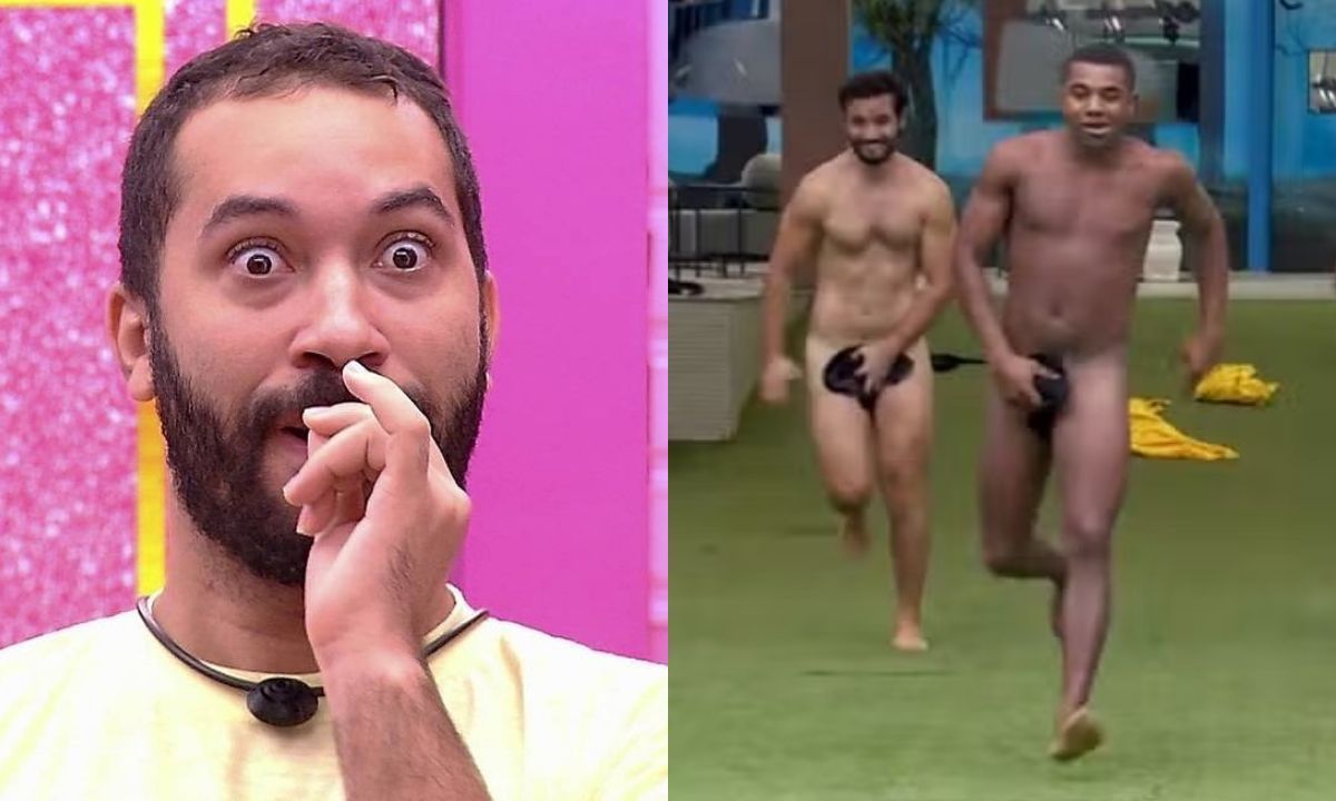 Gil do Vigor pede 'nude' de brother que pulou pelado na piscina do BBB 24