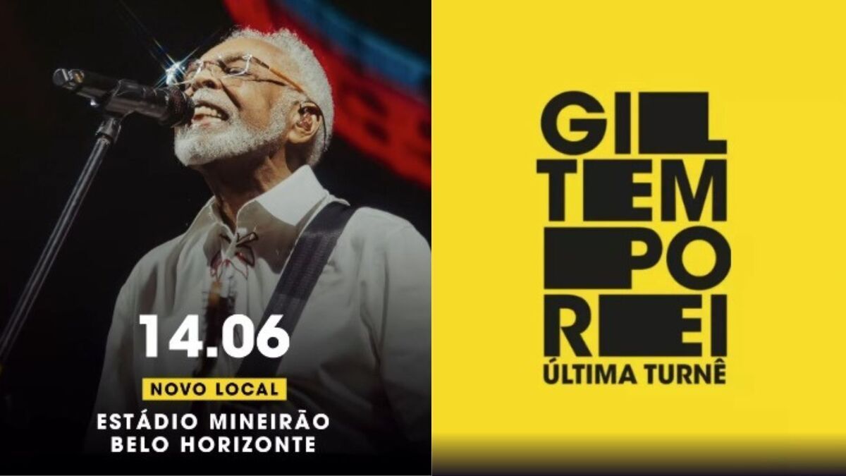 Ingressos para o show de despedida de Gilberto Gil em BH são liberados após mudança de local