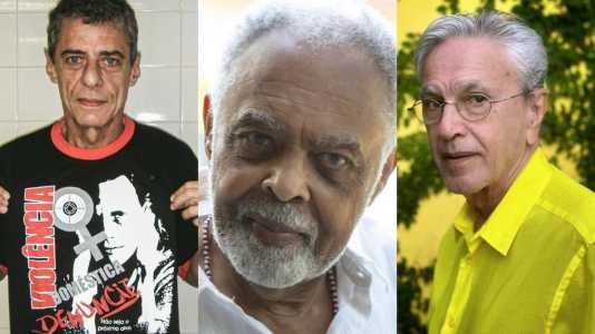 Chico Buarque, Gilberto Gil e Caetano Veloso irão se apresentar em ato no Rio de Janeiro.