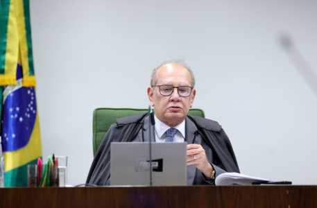 O ministro Gilmar Mendes, do Supremo Tribunal Federal, durante evento da Abert em Paris