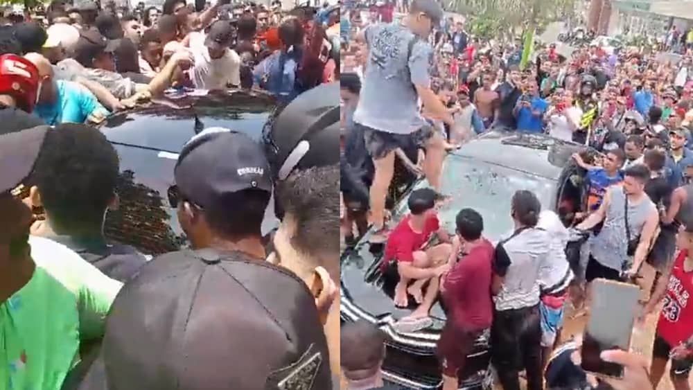 Vídeo: gincana de 'sheik brasileiro' para sortear carro termina em pancadaria