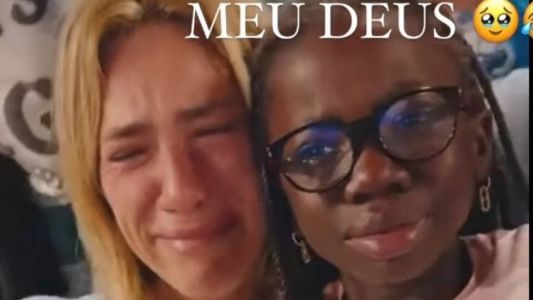 Giovanna Ewbank e a filha, Titi, ficaram muito emocionadas