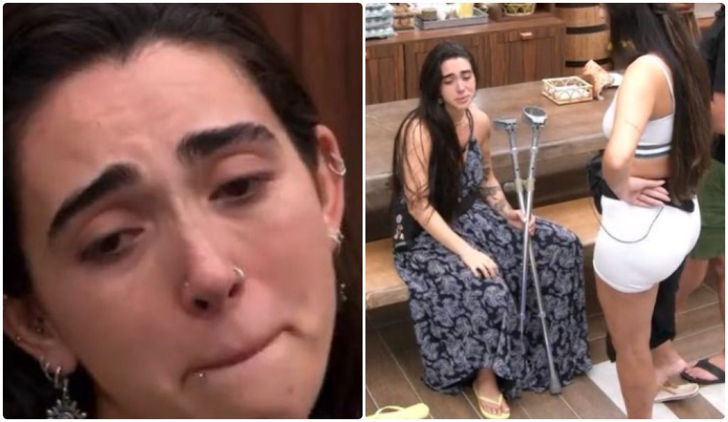 BBB 24: mineira Giovanna sofre acidente e quebra o pé no reality; vídeo