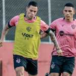 Vitória treina com foco nas bolas paradas antes de enfrentar o Guarani
