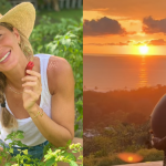 Gisele Bündchen exibe barriga de grávida e arranca elogios de fãs: 'Canceriana inspiradora'