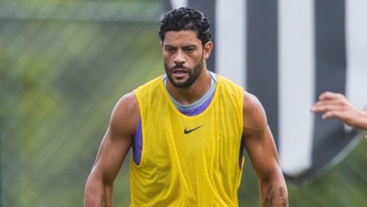 Hulk durante treino do Atlético em 6 de janeiro de 2026, na Cidade do Galo