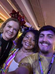 As ministras Gleisi Hoffmann (Relações Institucionais) e Margareth Menezes (Cultura) na Sapucaí