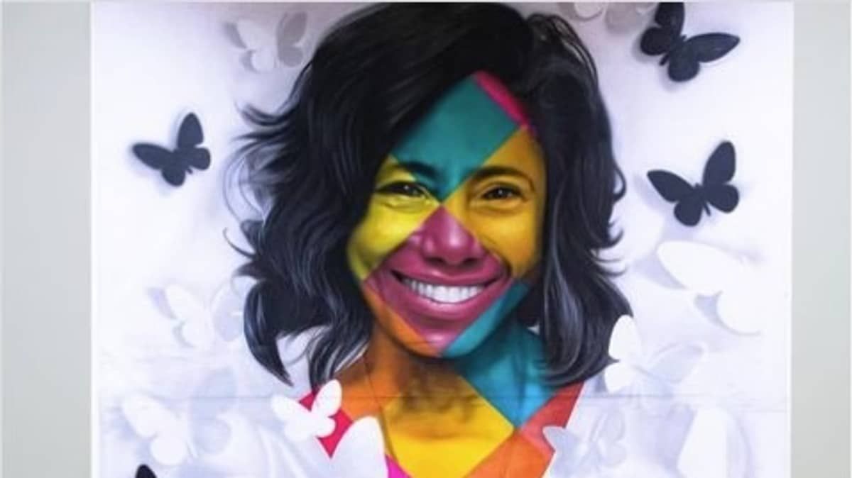 Glória Maria é eternizada em tela de Eduardo Kobra