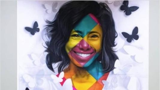 Glória Maria é eternizada em tela de Eduardo Kobra