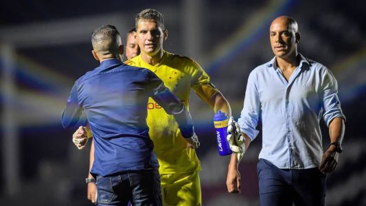 Goleiro Rafael Cabral (esq) e Pepa (dir), técnico do Cruzeiro